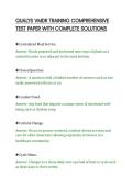 QUALYS VMDR TRAINING COMPREHENSIVE&NewLine;TEST PAPER WITH COMPLETE SOLUTIONS