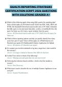 QUALYS REPORTING STRATEGIES&NewLine;CERTIFICATION SCRIPT 2026 QUESTIONS&NewLine;WITH SOLUTIONS GRADED A&plus;