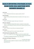 QUALYS REPORTING STRATEGIES ACTUAL&NewLine;EXAM PAPER 2026 QUESTIONS WITH&NewLine;ANSWERS GRADED A&plus;