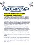 NES SPECIAL EDUCATION TEST PAPER ALL QUESTIONS AND ANSWERS SURE A&period;pdf