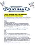 CARDIAC SURGERY CSC EVALUATION EXAMS QUESTIONS AND ANSWERS SURE A&period;pdf