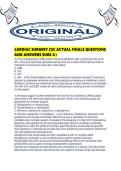 CARDIAC SURGERY CSC ACTUAL FINALS QUESTIONS AND ANSWERS SURE A&period;pdf