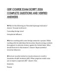 QSP COURSE EXAM SCRIPT 2026&NewLine;COMPLETE QUESTIONS AND VERIFIED&NewLine;ANSWERS