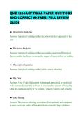 QMB 3200 UCF FINAL PAPER QUESTIONS&NewLine;AND CORRECT ANSWERS FULL REVIEW&NewLine;GUIDE