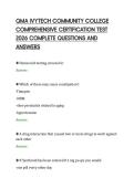 QMA IVYTECH COMMUNITY COLLEGE&NewLine;EXAM PREP GUIDE 2026 CORE TOPIC&NewLine;BREAKDOWN AND SOLVED ITEMS