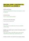 QMA FINAL PAPER 77 QUESTIONS FULL&NewLine;SOLUTION SET 2026 GRADED A&plus;
