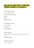 QMA ACTUAL EXAM SCRIPT 77 QUESTIONS&NewLine;VERIFIED ANSWERS 2026 GRADED A&plus;