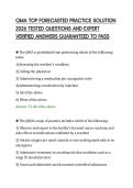 QMA TOP FORECASTED PAPER 2026 SOLVED&NewLine;QUESTIONS AND FULL SOLUTION GRADED A&plus;