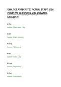 QMA TOP FORECASTED ACTUAL SCRIPT 2026&NewLine;COMPLETE QUESTIONS AND ANSWERS&NewLine;GRADED A