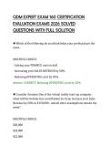 QDM EXPERT EXAM 160 CERTIFICATION&NewLine;EVALUATION EXAMS 2026 SOLVED&NewLine;QUESTIONS WITH FULL SOLUTION
