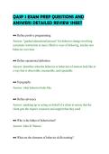 QASP S EXAM PREP QUESTIONS AND&NewLine;ANSWERS DETAILED REVIEW SHEET
