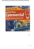 Complete Solution Manual for Electrical Wiring Commercial 18th Edition by Phil Simmons All Chapters Covered 1-22&excl; ALREADY RATED A&plus; 100&percnt; CORRECT ANSWERS