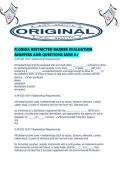 FLORIDA RESTRICTED BARBER EVALUATION ANSWERS AND QUESTIONS SURE A&period;pdf