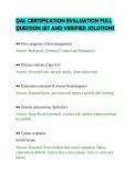QAL CERTIFICATION EVALUATION FULL&NewLine;QUESTION SET AND VERIFIED SOLUTION