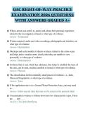 QAC RIGHT-OF-WAY PRACTICE&NewLine;EXAMINATION 2026 QUESTIONS&NewLine;WITH ANSWERS GRADED A&plus;