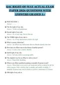 QAC RIGHT-OF-WAY ACTUAL EXAM&NewLine;PAPER 2026 QUESTIONS WITH&NewLine;ANSWERS GRADED A&plus;