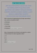 AMT MLS EXAM NEWEST 2026 ACTUAL EXAM &NewLine;TEST BANK&vert; COMPLETE 350 REAL EXAM &NewLine;QUESTIONS AND CORRECT DETAILED ANSWERS &NewLine;&lpar;VERIFIED ANSWERS&rpar; ALREADY GRADED A&plus;&vert; AMT &NewLine;MEDICAL LABORATORY SCIENTIST &NewLine;CERTIFICATION EXAM PREP &lpar;BRAND NEW&excl;&excl;&rpar; 
