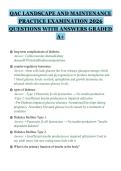 QAC LANDSCAPE AND MAINTENANCE&NewLine;PRACTICE EXAMINATION 2026&NewLine;QUESTIONS WITH ANSWERS GRADED&NewLine;A&plus;