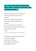 QAC LANDSCAPE AND MAINTENANCE&NewLine;EXAM SCRIPT COMPLETE QUESTIONS AND&NewLine;ANSWERS GRADED A&plus;