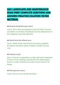 QAC LANDSCAPE AND MAINTENANCE&NewLine;EXAM PREP COMPLETE QUESTIONS AND&NewLine;ANSWERS PRACTICE SOLUTION TESTED&NewLine;MATERIAL
