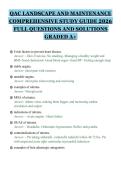 QAC LANDSCAPE AND MAINTENANCE&NewLine;COMPREHENSIVE STUDY GUIDE 2026&NewLine;FULL QUESTIONS AND SOLUTIONS&NewLine;GRADED A&plus;