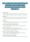 QAC LANDSCAPE AND MAINTENANCE&NewLine;CERTIFICATION SCRIPT 2026&NewLine;QUESTIONS WITH SOLUTIONS&NewLine;GRADED A&plus;