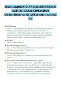 QAC LANDSCAPE AND MAINTENANCE&NewLine;ACTUAL EXAM PAPER 2026&NewLine;QUESTIONS WITH ANSWERS GRADED&NewLine;A&plus;