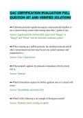 QAC CERTIFICATION EVALUATION FULL&NewLine;QUESTION SET AND VERIFIED SOLUTIONS