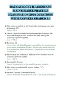 QAC CATEGORY B LANDSCAPE&NewLine;MAINTENANCE PRACTICE&NewLine;EXAMINATION 2026 QUESTIONS&NewLine;WITH ANSWERS GRADED A&plus;