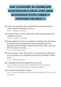 QAC CATEGORY B LANDSCAPE&NewLine;MAINTENANCE FINAL TEST 2026&NewLine;QUESTIONS WITH CORRE