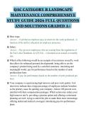 QAC CATEGORY B LANDSCAPE&NewLine;MAINTENANCE COMPREHENSIVE&NewLine;STUDY GUIDE 2026 FULL QUESTIONS&NewLine;AND SOLUTIONS GRADED A&plus;