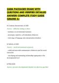 QABA PACKAGED EXAMS WITH&NewLine;QUESTIONS AND VERIFIED DETAILED&NewLine;ANSWERS COMPLETE STUDY GUIDE&NewLine;GRADED A&plus;