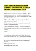 QABA PACKAGED EXAMS TEST BANK&NewLine;COMPLETE QUESTIONS AND ACCURATE&NewLine;ANSWERS EXPERT REVIEW GUIDE