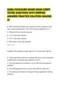 QABA PACKAGED EXAMS EXAM SCRIPT&NewLine;TESTED QUESTIONS WITH VERIFIED&NewLine;ANSWERS PRACTICE SOLUTION GRADED&NewLine;A&plus;
