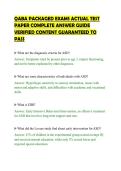QABA PACKAGED EXAMS ACTUAL TEST&NewLine;PAPER COMPLETE ANSWER GUIDE&NewLine;VERIFIED CONTENT GUARANTEED TO&NewLine;PASS