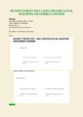 SECURITY FORCES TEST 1 AND 2 UPDATED ACTUAL&NewLine;QUESTIONS AND CORRECT ANSWERS