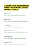 Q 01 FDNY ACTUAL EXAM PAPER 2026&NewLine;VERIFIED QUESTIONS AND CORRECT&NewLine;ANSWERS GRADED A&plus;
