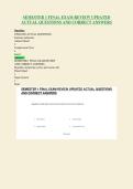 SEMESTER 1 FINAL EXAM REVIEW UPDATED&NewLine;ACTUAL QUESTIONS AND CORRECT ANSWERS