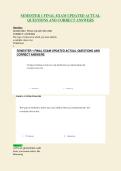 SEMESTER 1 FINAL EXAM UPDATED ACTUAL&NewLine;QUESTIONS AND CORRECT ANSWERS
