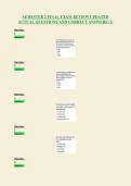 SEMESTER 2 FINAL EXAM REVIEW UPDATED&NewLine;ACTUAL QUESTIONS AND CORRECT ANSWERS &lpar;2&rpar;