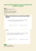 SEPTIC LICENSE UPDATED ACTUAL QUESTIONS AND&NewLine;CORRECT ANSWERS