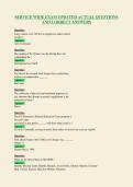 SERVICE WIDE EXAM UPDATED ACTUAL QUESTIONS&NewLine;AND CORRECT ANSWERS