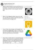 Google Certification Quiz 2025 &sol; Score 100&percnt; on Google Exam &sol; New Version Test Bank &sol; Study Guide & Practice Questions&NewLine;&NewLine;