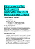 2026&sol;2027 Elite Test Bank&colon; Nevada Wastewater Treatment Plant Operator Grade II &lpar;NAC 445A Compliance & Biological Kinetics&rpar;