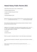 Exam Questions and Answers-Hawaii Notary Public Review 