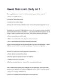 Hawaii State Exam Questions and Answers Study set