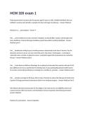 HCM 320 Exam Questions and Answers