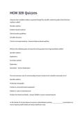 HCM 320 Quizzes-Exam Questions and Answers