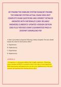 ATI PHARM THE IMMUNE SYSTEM EXAM&sol;ATI PHARM-THE IMMUNE SYSTEM ACTUAL EXAM 2026-2027 COMPLETE EXAM QUESTIONS AND CORRECT DETAILED ANSWERS WITH RATIONALES &lpar;100&percnt; RELIABLE ANSWERS&rpar; CURRENTLY UPDATED VERSION EDITION 2026 FULLY REVISED EXAM &vert;GUARANTEED PASS A&plus; &vert;