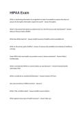 HIPAA Exam Questions and Answers